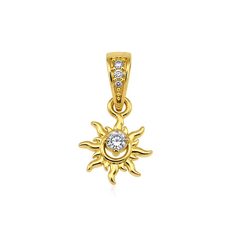 Retro Niche Design Stainless Steel Inlaid Zircon Pendant